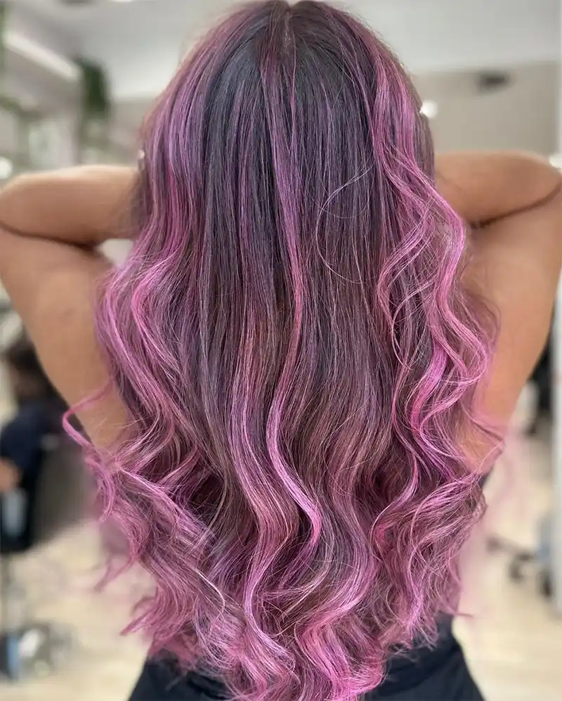 Wave Club Beachy Waves styling for long hair, achieving effortless volume and natural texture at Unique Beauty & Style